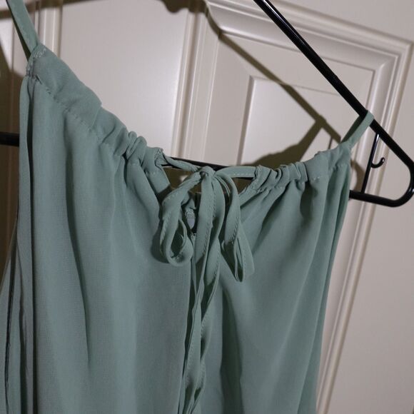 SHEIN Sage Green Maxi Dress – Flowy Halter Style - Picture 3 of 4